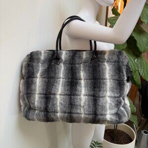 NEW Chinchilla Faux Fur Weekender or Gym Bag